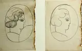 Beniamino Benvenuto Bufano, Profile of Laura, circa 1920 (diptych)