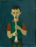 Nicolai Cikovsky, Boy playing a clarinet