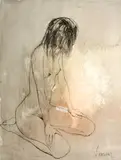 Jean Jansem, Nu A Genoux, C. 1980
