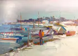 Nicola Simbari, Le barche sulla spiaggia