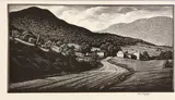 Asa Cheffetz, Down Montgomery Way, Vermont (S. 57), 1940, Wood engraving on smooth wove paper