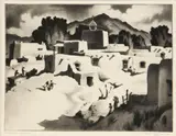 Gene Kloss, Southwestern Summer (K. 399), 1945, Aquatint on wove paper
