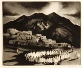 Gene Kloss, Moonlight Circle Dance (K. 461), 1956, Drypoint and aquatint on wove paper