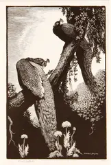 Lionel Arthur, Repose, 1938, Wood engraving on tissue-thin laid paper