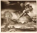 Reynold Weidenaar, Valley of the Wrath, 1951, Mezzotint on wove paper