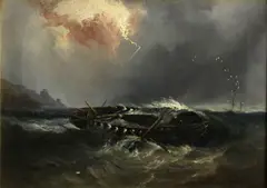 William Garthwaite, The wreck of an Indiaman, oil on canvas