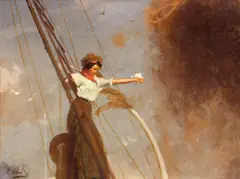 (n & a) Gilbert Gaul, Goodbye, oil on board