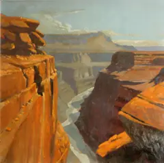 Geoffrey Lewis, Grand Canyon, oil on masonite