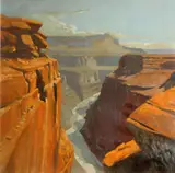 Geoffrey Lewis, Grand Canyon, oil on masonite