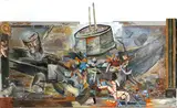 Stuart Diamond, Self Deception / Submerged, 1985-1986, wood, oil and mixed media construction