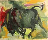 Juarez Series, No. 20 by Elaine de Kooning, oil on paper glued to board, offered Jul 2013