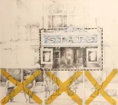 Marjorie Moore, Untitled (X rated), 1981, pencil, colored pencil and gouache on paper
