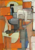 Helen Clark Oldfield, In My Kitchen, Tablecloth, oil on board