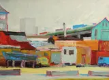 Lundy Siegriest, Back of Terry's Studio, 1979, oil on canvas