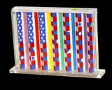 Celebration (Double-Sided) by Yaacov Agam, 1987, Color screenprint on double-sided wove paper folded as a small screen, sold Jul 2013