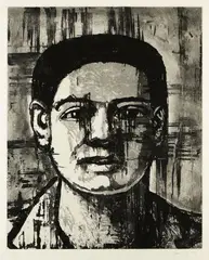 Aaron Fink, Six Plates, from Large Head Series, 1984/85, Etchings on wove paper, each signed in pencil