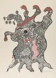Niki de Saint Phalle, Arbre aux Serpents, from Nana Power Portfolio, 1970, Color screenprint on Arches paper
