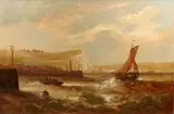 Shipping offshore by English School, oil on canvas, offered Jun 2013
