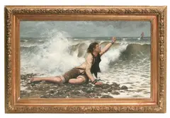 E. Forcade, After the ship has sailed, oil on canvas
