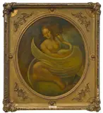 Leda and the swan by Continental School, oil on canvas, sold Jun 2013