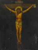 The crucifixion by Continental School, oil on canvas, sold Jun 2013
