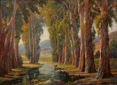 Quiet Stream by Paul Grimm, oil on board, sold Jun 2013