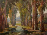 Paul A. Grimm, Quiet Stream, oil on board