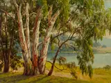 Paul A. Grimm, Hope Ranch, Santa Barbara, oil on canvasboard
