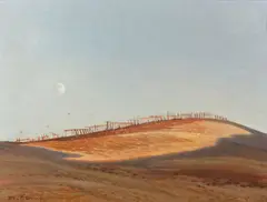 Moonrise Sunset by Ray Strong, oil on canvasboard, sold Jun 2013
