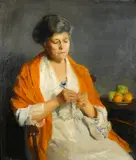 Marguerite Stuber Pearson, Woman with her crochet