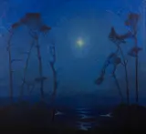 Ferdinand Burgdorff, A moonlit cove