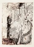 John McNamara, Signs and Symbols, 1994; The Sea at Night, 1982-83 (2), first ink, wash and watercolor on paper mounted to paper; second ink and wash on paper