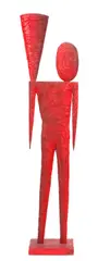John E. Buck, Red Standing Figure, 1985, acrylic on wood
