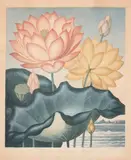 Robert John Thornton, The Temple of Flora Sacred Egyptian Bean, from The Temple of Flora, 1804, Aquatint, mezzotint and stipple engraving with handcoloring on wove paper with 'F & B 1809' watermark, likely from the 1811 reissue