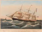 Nathaniel Currier, Clipper Ship 'Dreadnought' Off Sandy Hook (C. 1143), 1854, Lithograph with handcoloring on wove paper