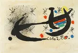 Variant of 'Joan Miró and Katalonien' (M. 677a) by Joan Miró, 1969, Lithograph in colors on Guarro paper, sold Jun 2013