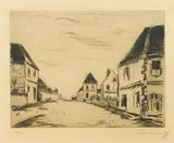 Maurice de Vlaminck, Le Village le Moutiers-les-Perches (W. 143), 1930, Etching and drypoint on wove paper