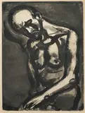 Georges Rouault, Le dur métier de vivre..., pl. 12, from Miserere (C./R. 65), 1922, Heliogravure, aquatint, drypoint and roulette on wove paper, C (final) state