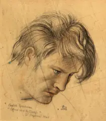 Colin Gill, English spearman; along with two figure studies by other artists (a group of three)