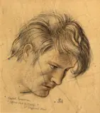 Colin Gill, English spearman; along with two figure studies by other artists (a group of three)