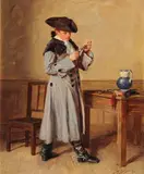 Talbot Hughes, Roi, Ps, A gentleman of the road, oil on panel