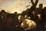 called Rosa da Tivoli Jacob Roos, A boy with goats, oil on canvas
