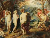 Peter Paul Rubens, The Judgement of Paris, watercolor over pencil heightened with white