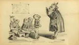 Various Artists, The lesson; Mozart Felsen; A female figure; A soldier on horseback (a group of four), first and second, pencil; third, pencil and watercolor; fourth, pencil and pen and ink
