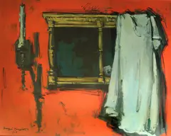 Sergei Bongart, Interior, 1962, acrylic on paperboard