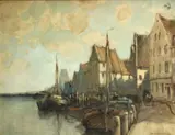William Frederic Ritschel, Old wharfs, Dordrecht