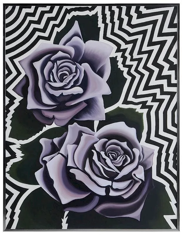 Two Violet Roses by Lowell Nesbitt, 1974, oil on canvas, sold May 2017