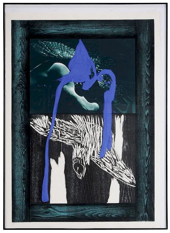 Mimmo Paladino, [Gli Uccelli di Notte] (The Night Birds, 1990, woodcut