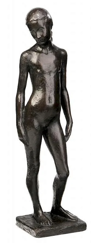 Gunnar Nilsson, Standing Nude [(Stående flicka)], patinated bronze