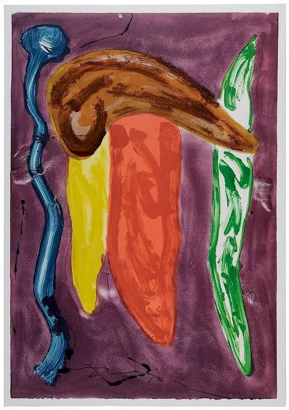 John Hoyland, Calabash View (2), 1989, monotype on paper